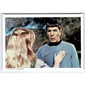 Vintage 1977 Star Trek Spock Leila This Side of Paradise Postcard